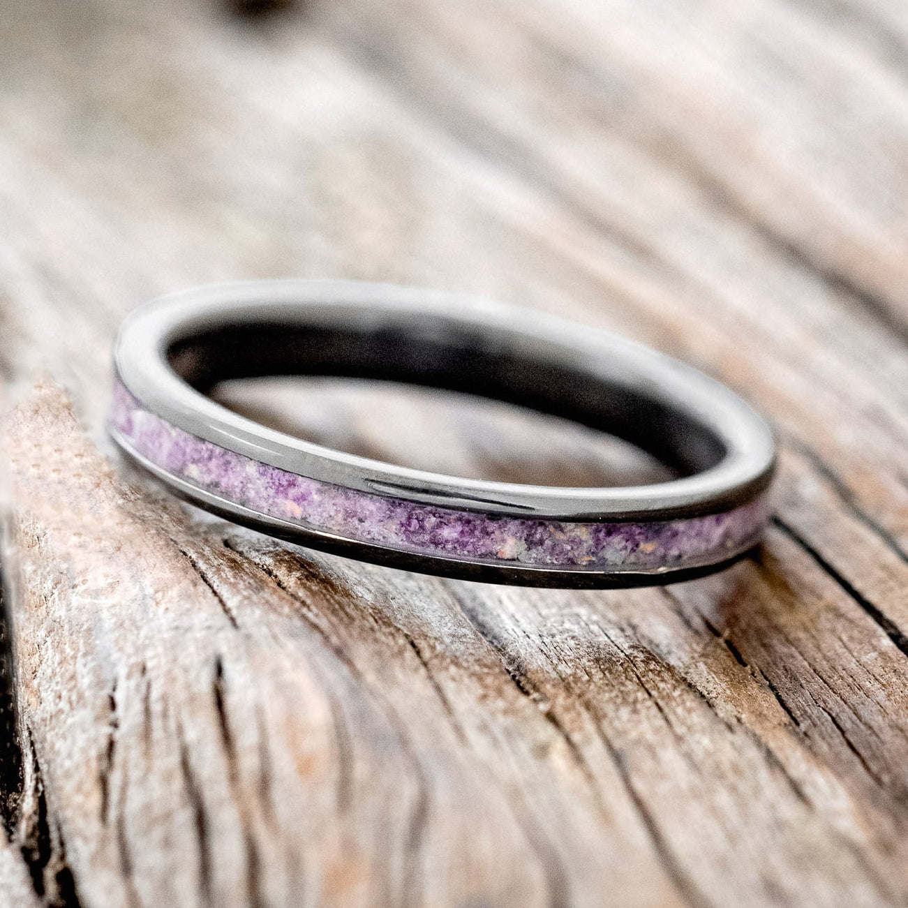 "ETERNA" - SUGILITE WITH FIRE & ICE OPAL STACKING BAND-5