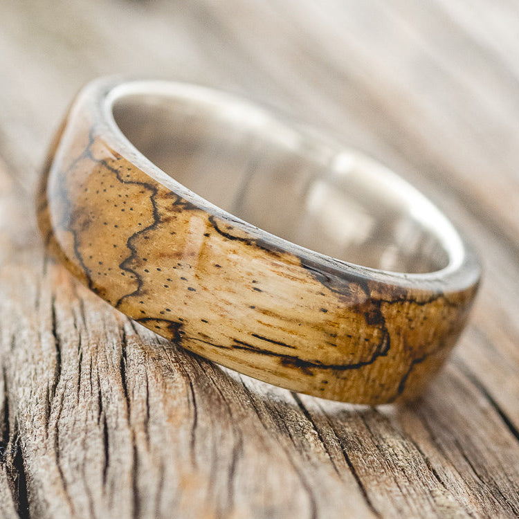 "HAVEN" - SPALTED MAPLE WEDDING RING-5