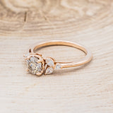 "BLOSSOM" - ENGAGEMENT RING WITH LEAF-SHAPED DIAMOND ACCENTS - MOUNTING ONLY - SELECT YOUR OWN STONE-7