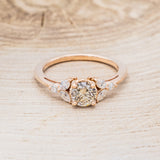 "BLOSSOM" - ENGAGEMENT RING WITH LEAF-SHAPED DIAMOND ACCENTS - MOUNTING ONLY - SELECT YOUR OWN STONE-8