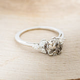 "BLOSSOM" - ENGAGEMENT RING WITH LEAF-SHAPED DIAMOND ACCENTS - MOUNTING ONLY - SELECT YOUR OWN STONE-11