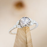 "BLOSSOM" - ENGAGEMENT RING WITH LEAF-SHAPED DIAMOND ACCENTS - MOUNTING ONLY - SELECT YOUR OWN STONE-5