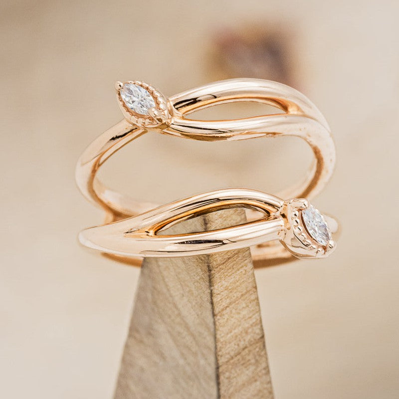 Sunburst Ring Guard In Rose Gold | Double Row Design