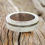 "REMMY" - ANTLER & PYRITE WEDDING BAND - READY TO SHIP-3