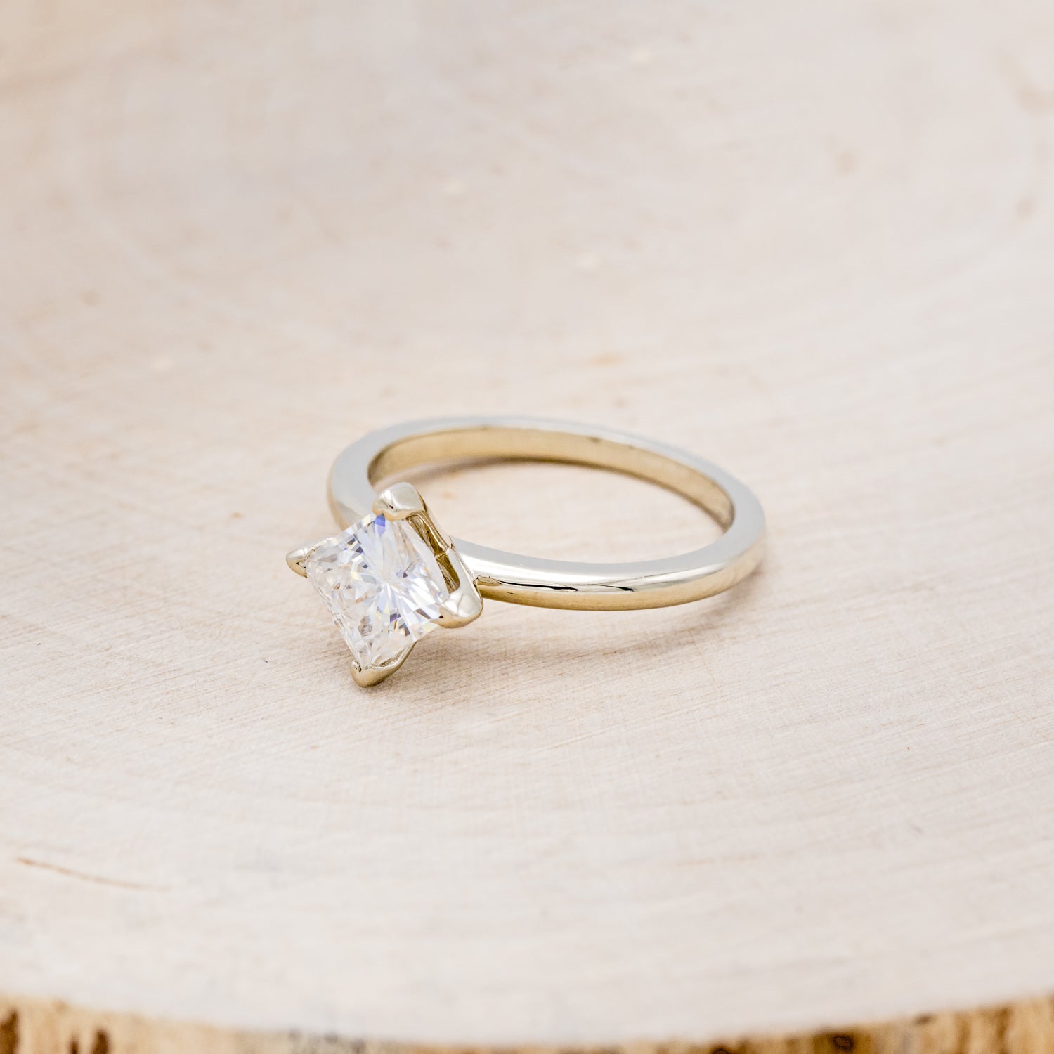 PRINCESS CUT MOISSANITE SOLITAIRE ENGAGEMENT RING-9