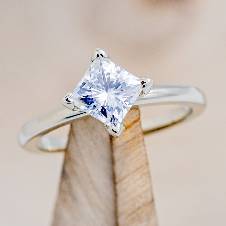 PRINCESS CUT MOISSANITE SOLITAIRE ENGAGEMENT RING-7
