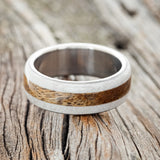 "CANYON" - SPALTED MAPLE & ANTLER WEDDING BAND - READY TO SHIP-3