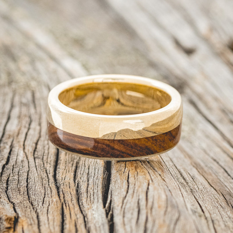 "LEDGER" - IRONWOOD WEDDING BAND - 14K YELLOW GOLD (6MM) - SIZE 6 1/4-3