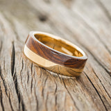 "LEDGER" - IRONWOOD WEDDING BAND - 14K YELLOW GOLD (6MM) - SIZE 6 1/4-2