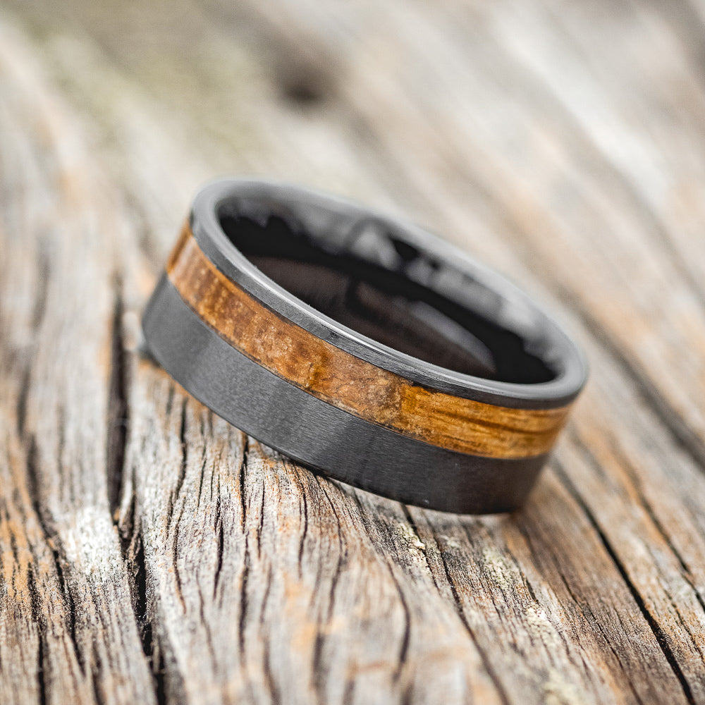 "CASTOR" - WHISKEY BARREL OAK WEDDING RING-5