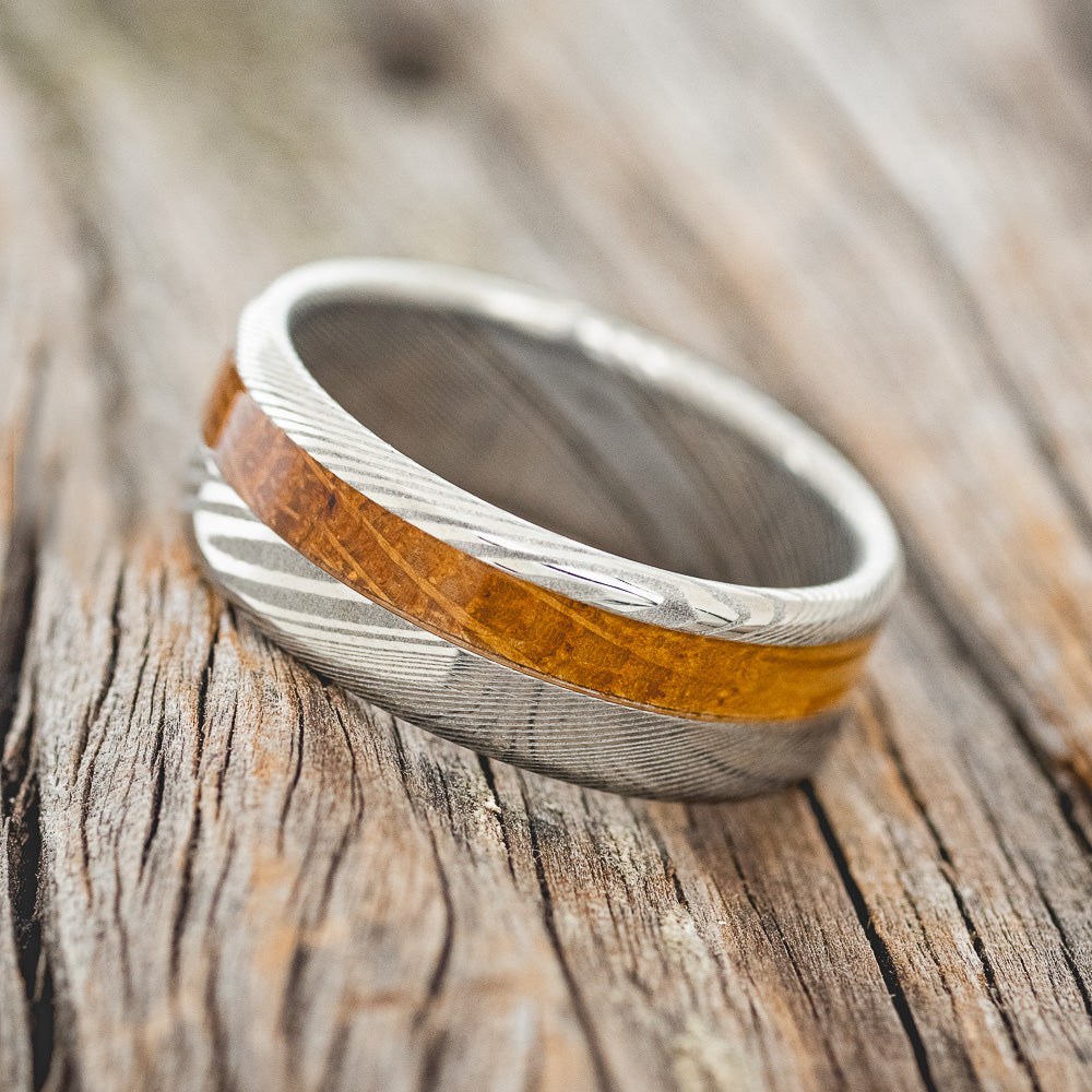 "CASTOR" - WHISKEY BARREL OAK WEDDING RING - READY TO SHIP-5