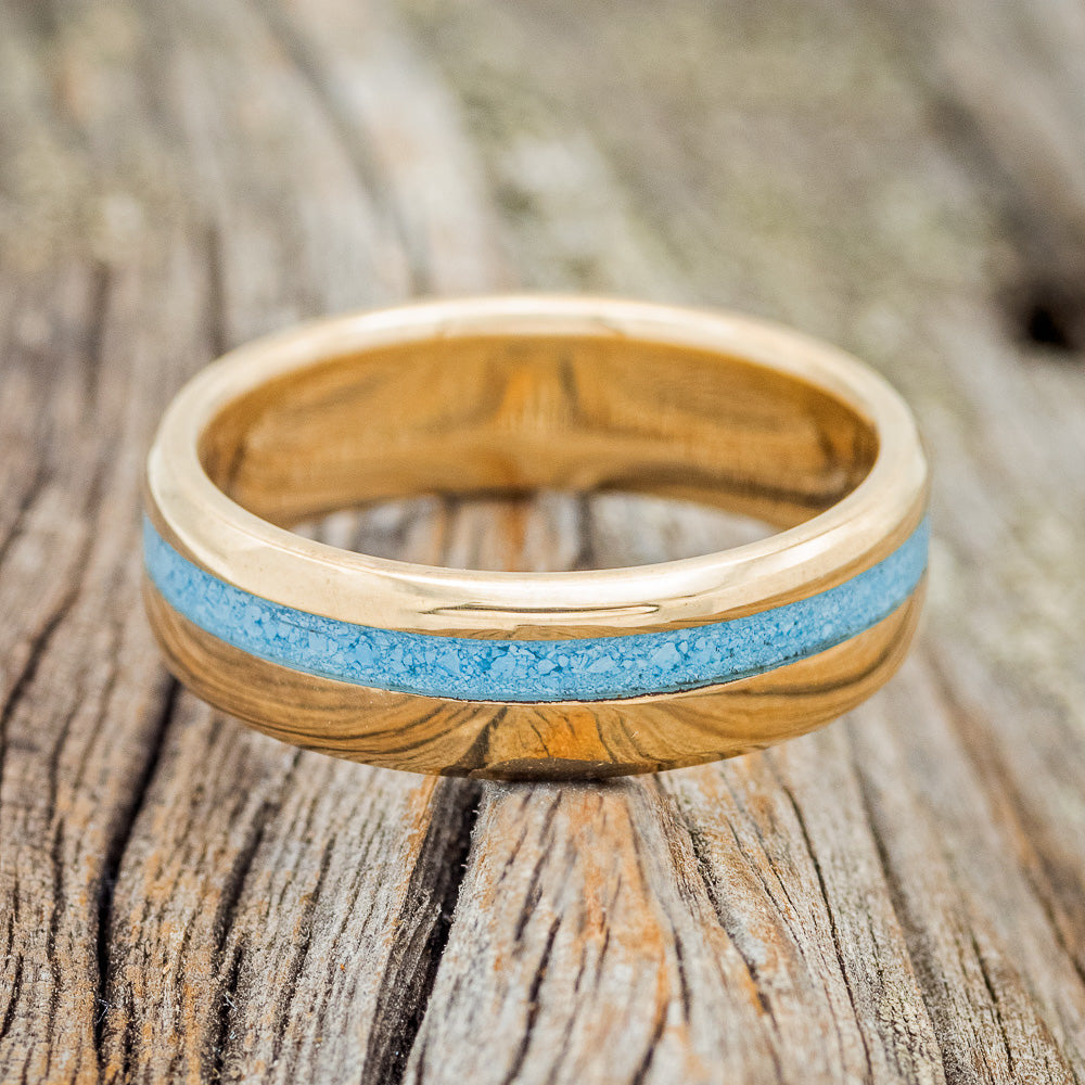 "VERTIGO" - TURQUOISE WEDDING RING-9