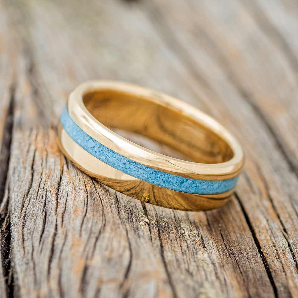 "VERTIGO" - TURQUOISE WEDDING RING-8