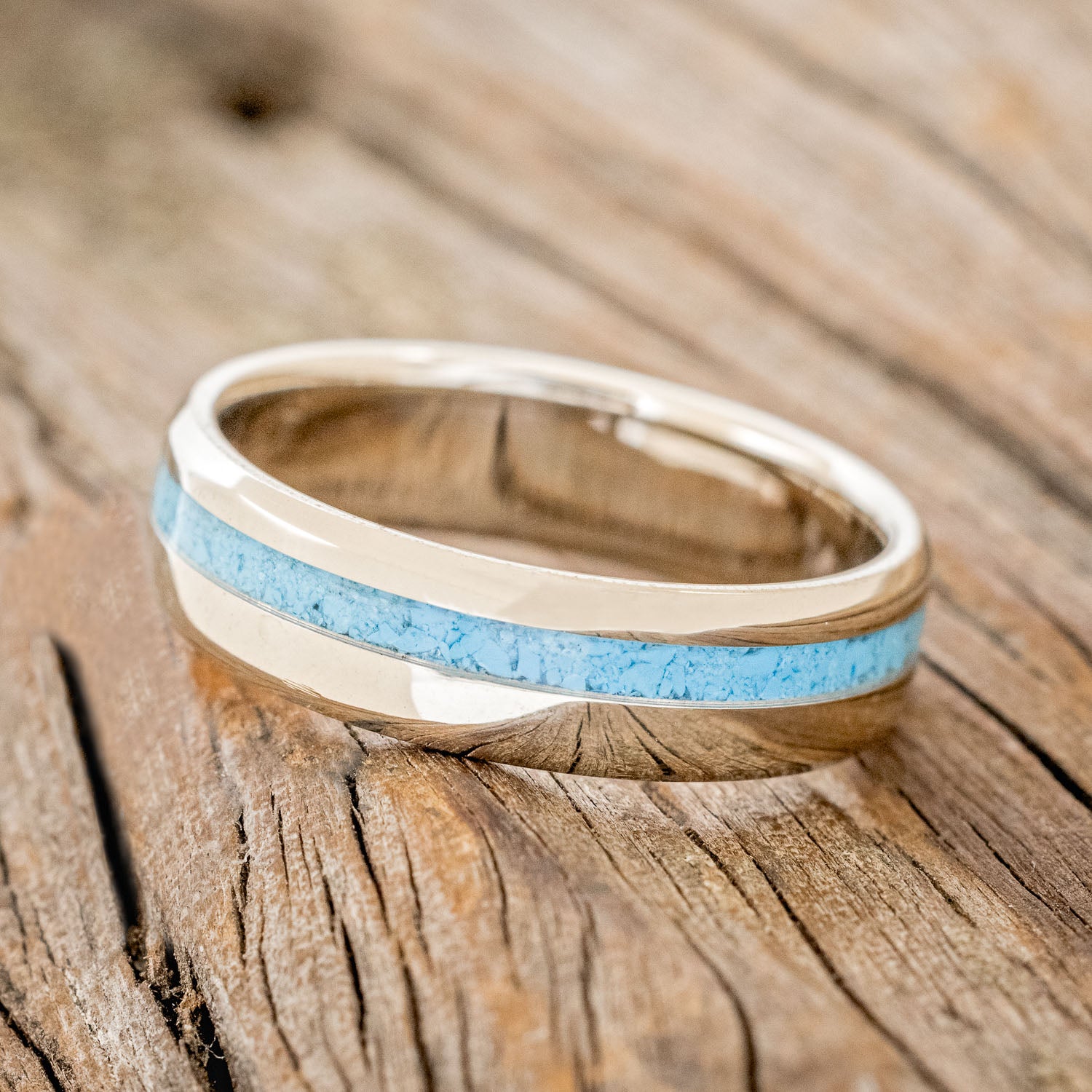 "VERTIGO" - TURQUOISE WEDDING RING-11