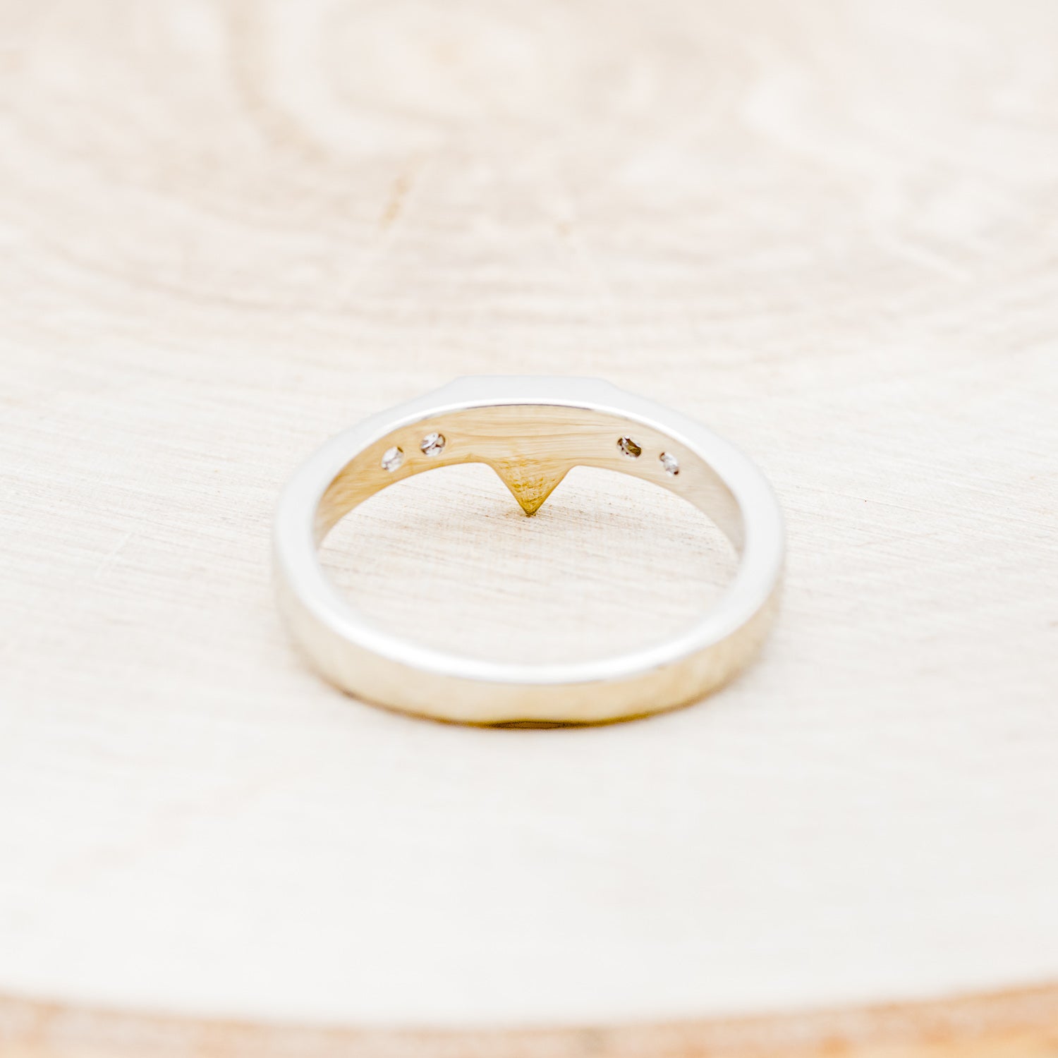 TURQUOISE TRIANGLE STACKING BAND WITH DIAMOND ACCENTS-6