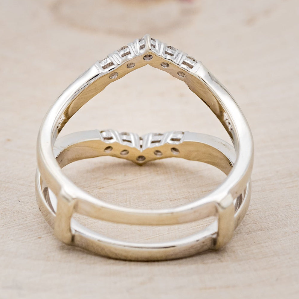 "RAYA" RING GUARD - TURQUOISE RING GUARD WITH DIAMOND ACCENTS-6