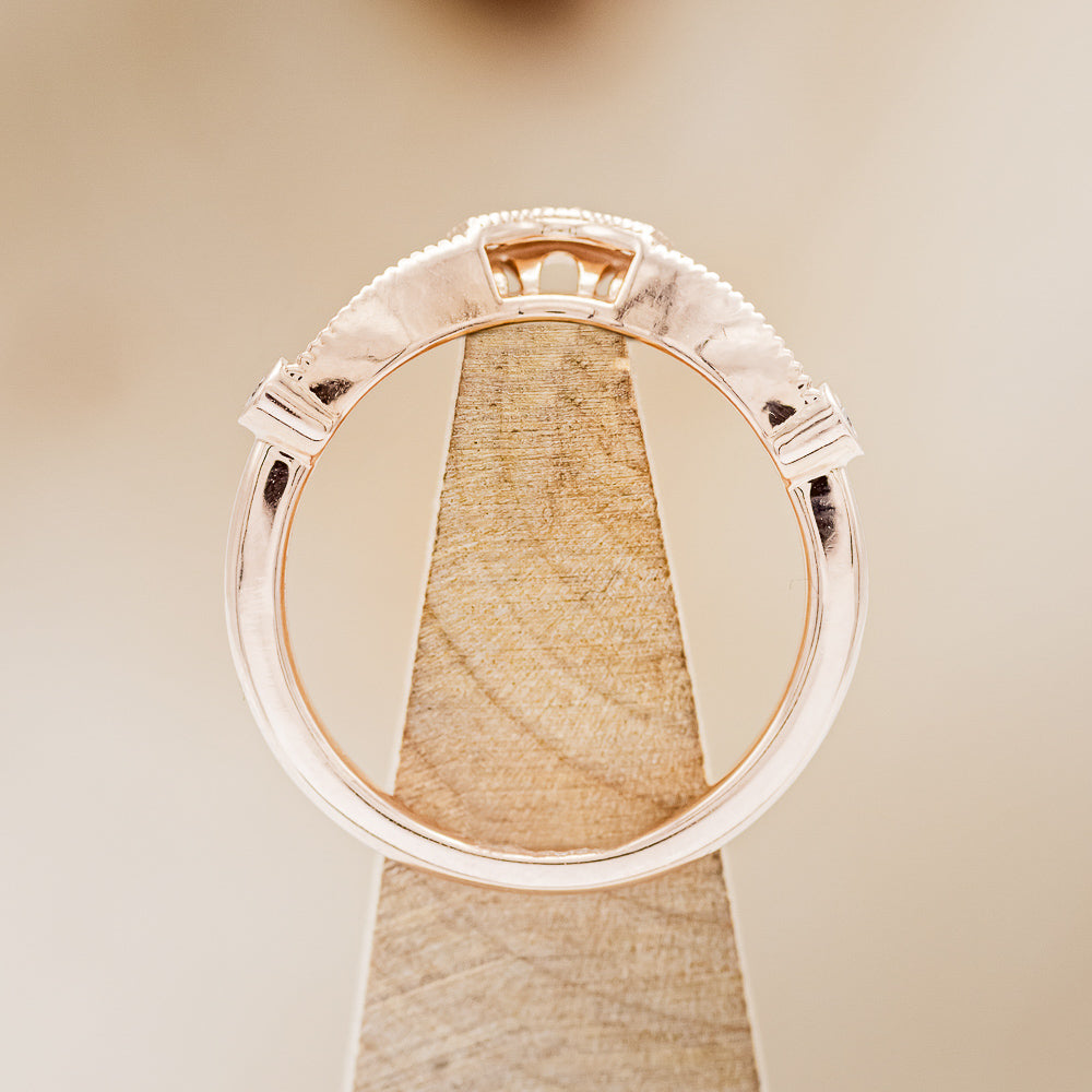 "EILEEN" TRACER - 14K GOLD DIAMOND WEDDING BAND-5