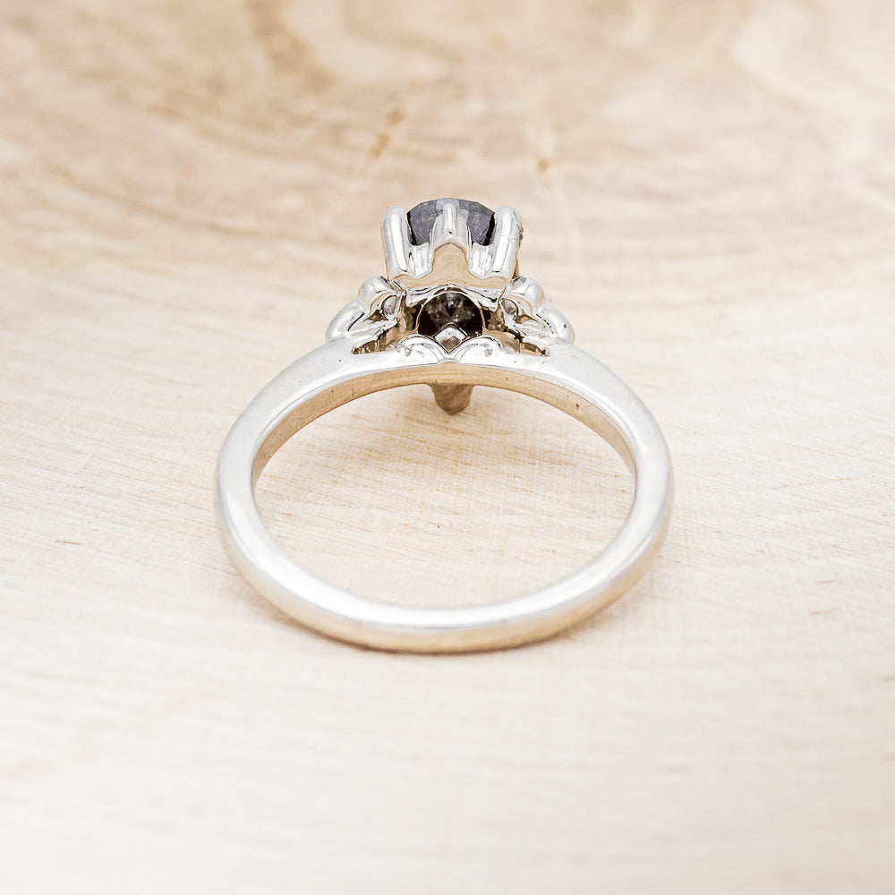 "ZELLA" - ENGAGEMENT RING WITH DIAMOND ACCENTS - MOUNTING ONLY - SELECT YOUR OWN STONE-6