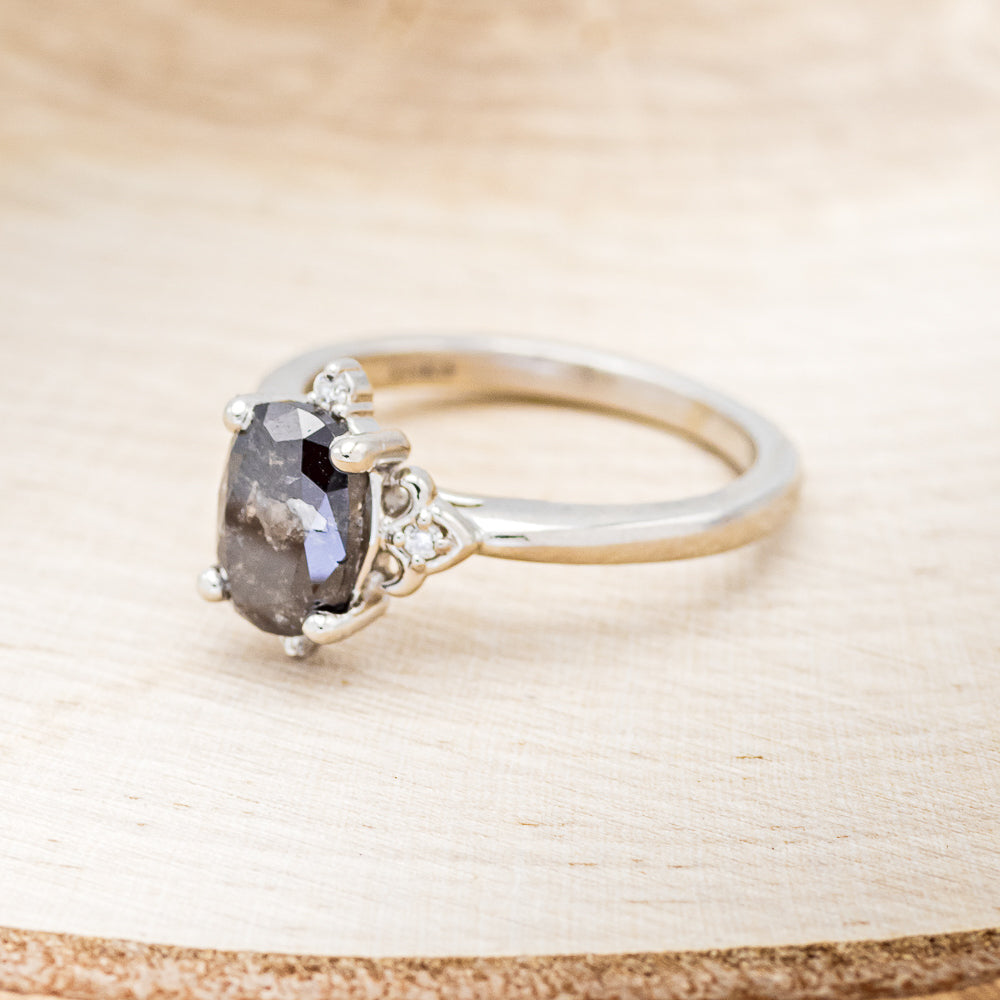 "ZELLA" - ENGAGEMENT RING WITH DIAMOND ACCENTS - MOUNTING ONLY - SELECT YOUR OWN STONE-3