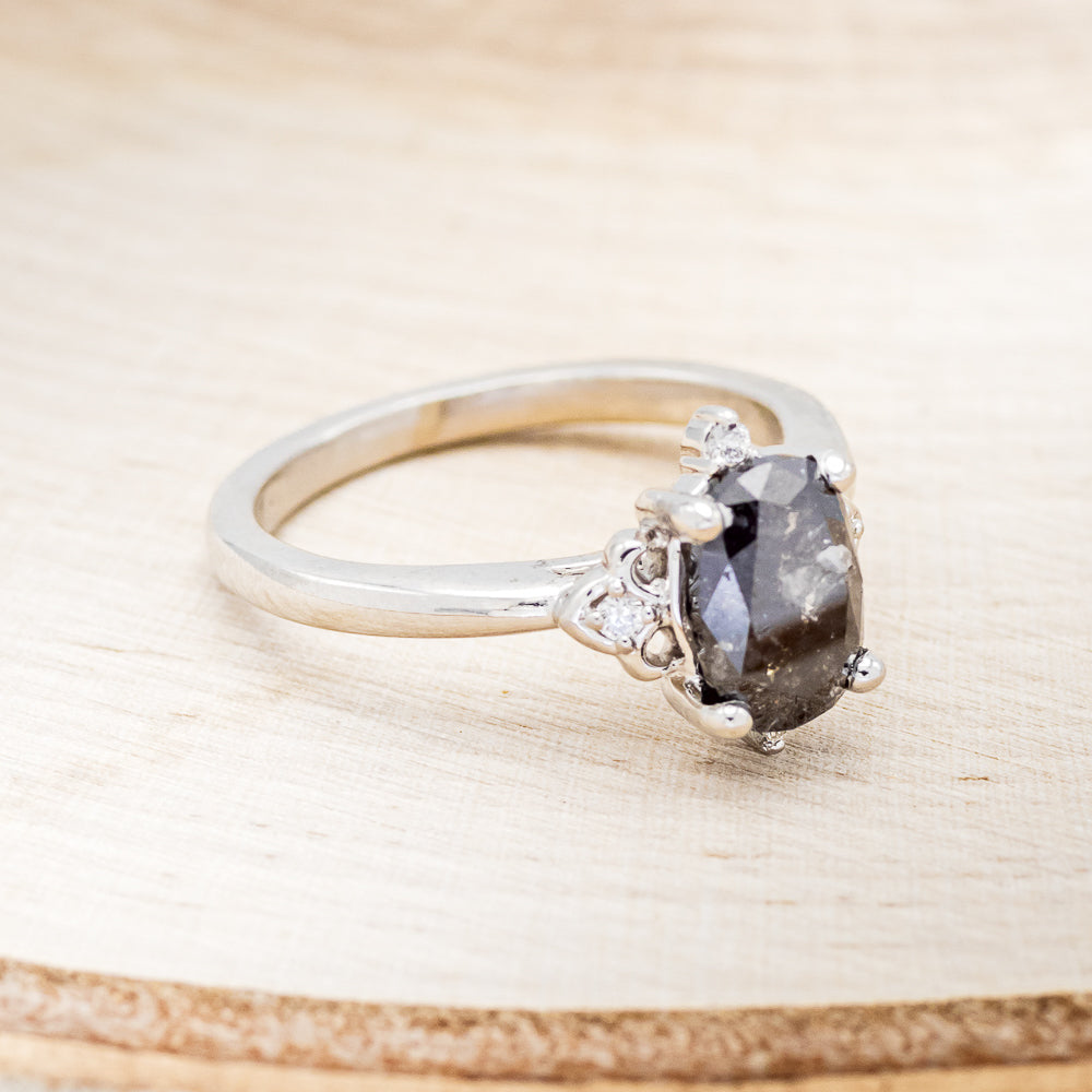 "ZELLA" - ENGAGEMENT RING WITH DIAMOND ACCENTS - MOUNTING ONLY - SELECT YOUR OWN STONE-2