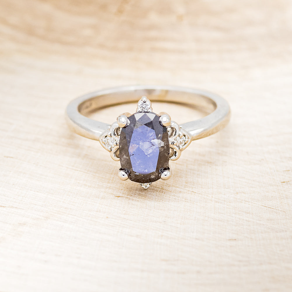 "ZELLA" - ENGAGEMENT RING WITH DIAMOND ACCENTS - MOUNTING ONLY - SELECT YOUR OWN STONE-4