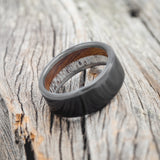 IRONWOOD & ANTLER LINED WEDDING RING - READY TO SHIP-14