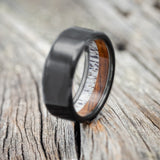 IRONWOOD & ANTLER LINED WEDDING RING - READY TO SHIP-10