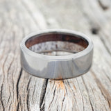 IRONWOOD & ANTLER LINED WEDDING RING - READY TO SHIP-7