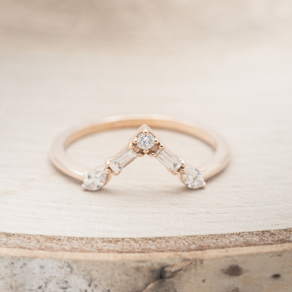 "TREVA" - OVAL MOISSANITE ENGAGEMENT RING WITH DIAMOND ACCENTS & "MELODY" TRACER-36