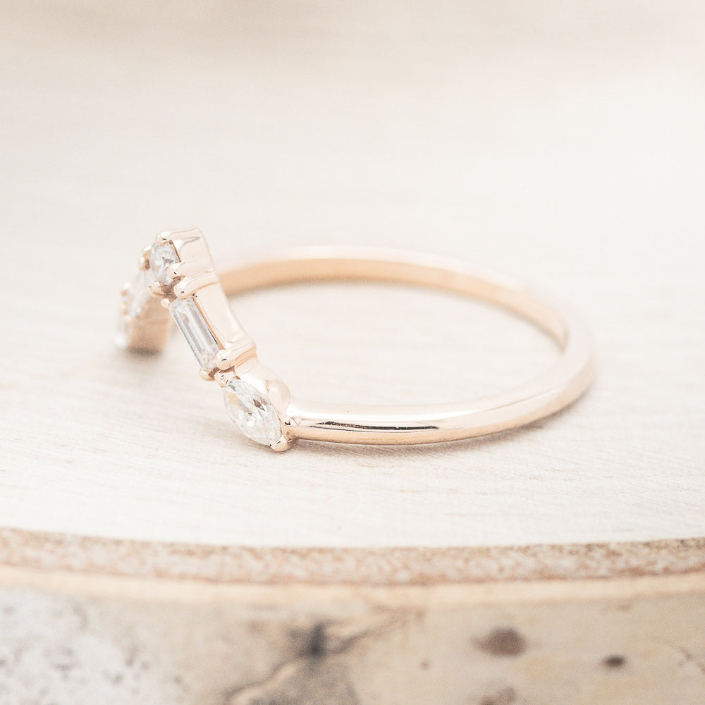 "TREVA" - OVAL MOISSANITE ENGAGEMENT RING WITH DIAMOND ACCENTS & "MELODY" TRACER-35