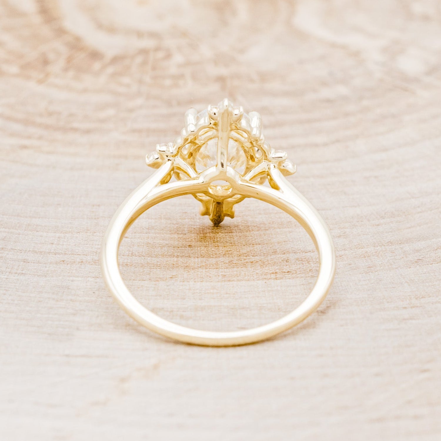 "TREVA" - OVAL MOISSANITE ENGAGEMENT RING WITH DIAMOND ACCENTS & "MELODY" TRACER-11