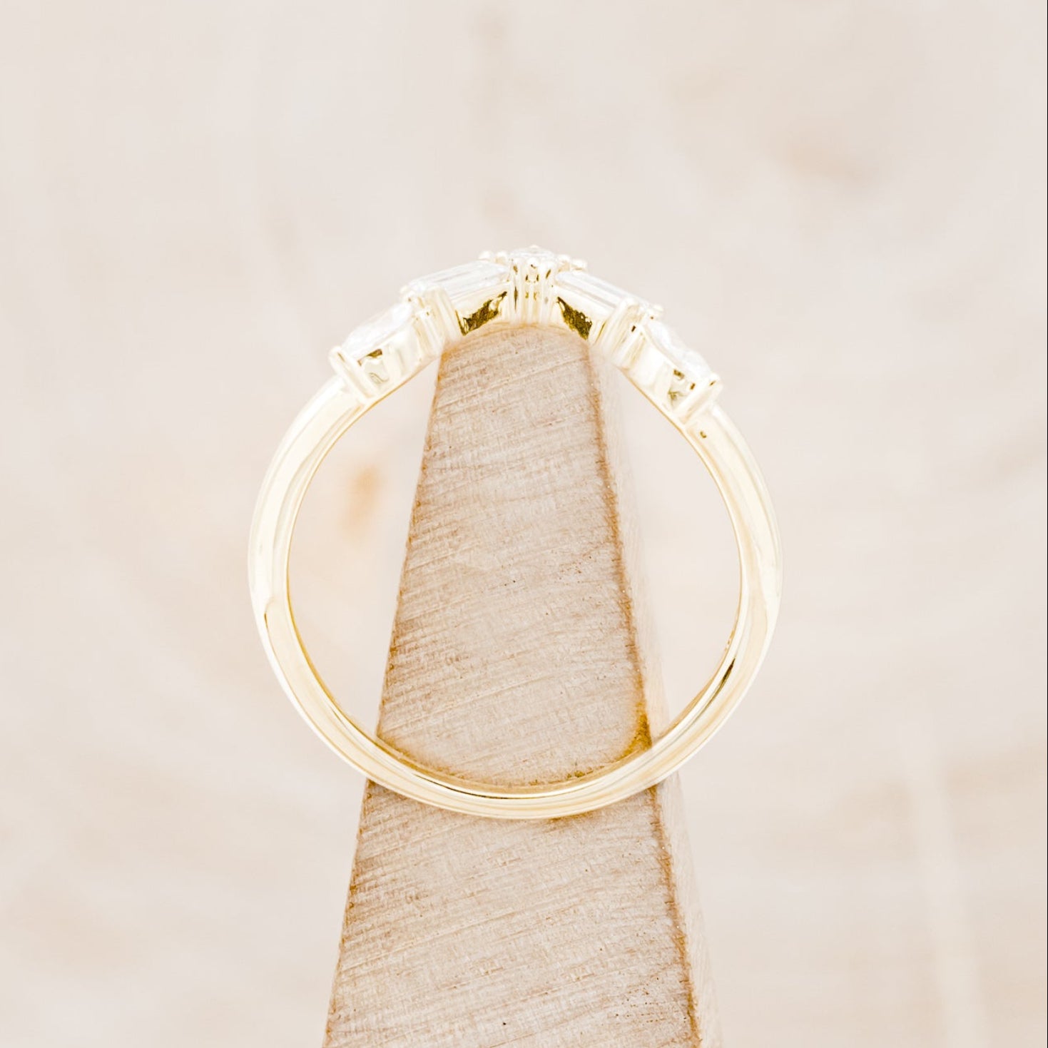 "TREVA" - OVAL MOISSANITE ENGAGEMENT RING WITH DIAMOND ACCENTS & "MELODY" TRACER-16