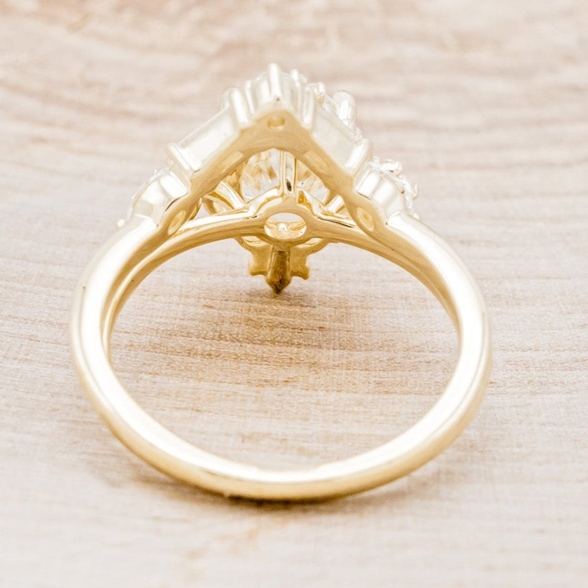 "TREVA" - OVAL MOISSANITE ENGAGEMENT RING WITH DIAMOND ACCENTS & "MELODY" TRACER-5