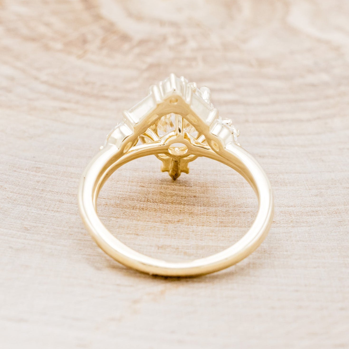 "TREVA" - OVAL MOISSANITE ENGAGEMENT RING WITH DIAMOND ACCENTS & "MELODY" TRACER-5