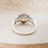 "LUCY IN THE SKY" - ROUND CUT MOISSANITE ENGAGEMENT RING WITH DIAMOND ACCENTS & PAUA SHELL INLAYS