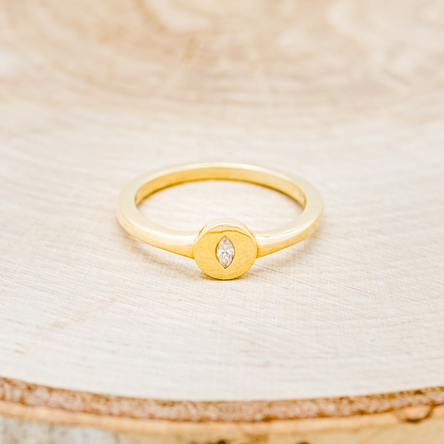 "SANURA" - MARQUISE DIAMOND STACKING BAND-4