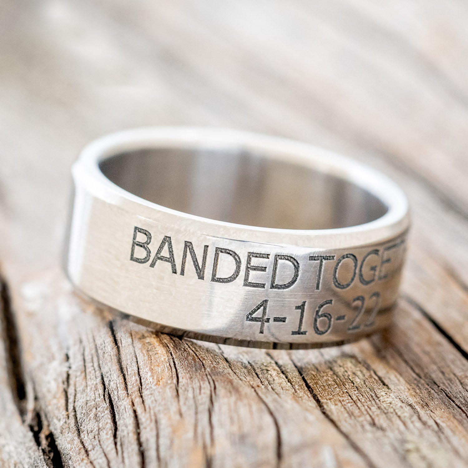 CUSTOM ENGRAVED "DUCK BAND" WEDDING RING-2