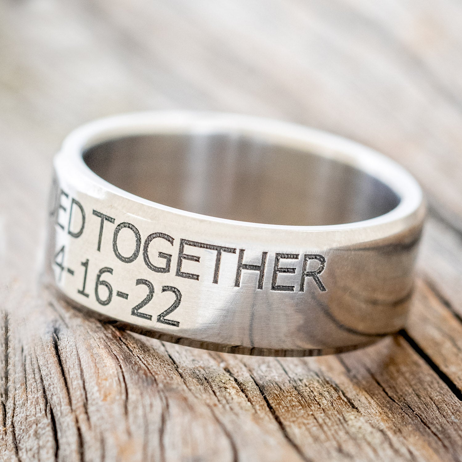 CUSTOM ENGRAVED "DUCK BAND" WEDDING RING-3