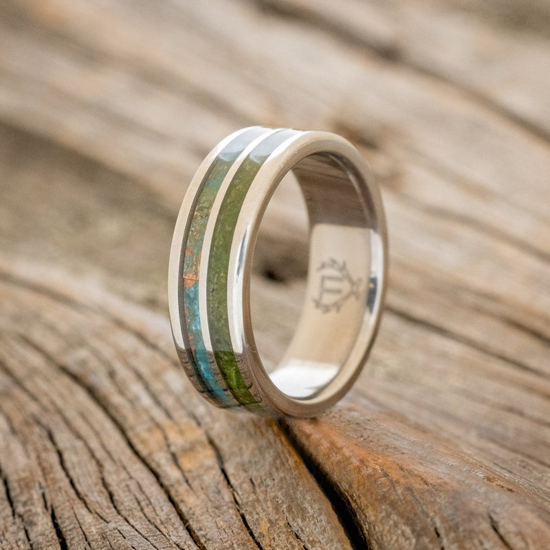 "DYAD" - MOSS & PATINA COPPER WEDDING BAND-1