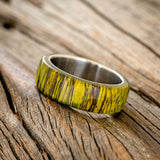 "HAVEN" - GREEN SPALTED MAPLE WEDDING RING - READY TO SHIP