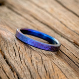 FIRE-TREATED TITANIUM WEDDING BAND WITH HAMMERED FINISH - READY TO SHIP-2