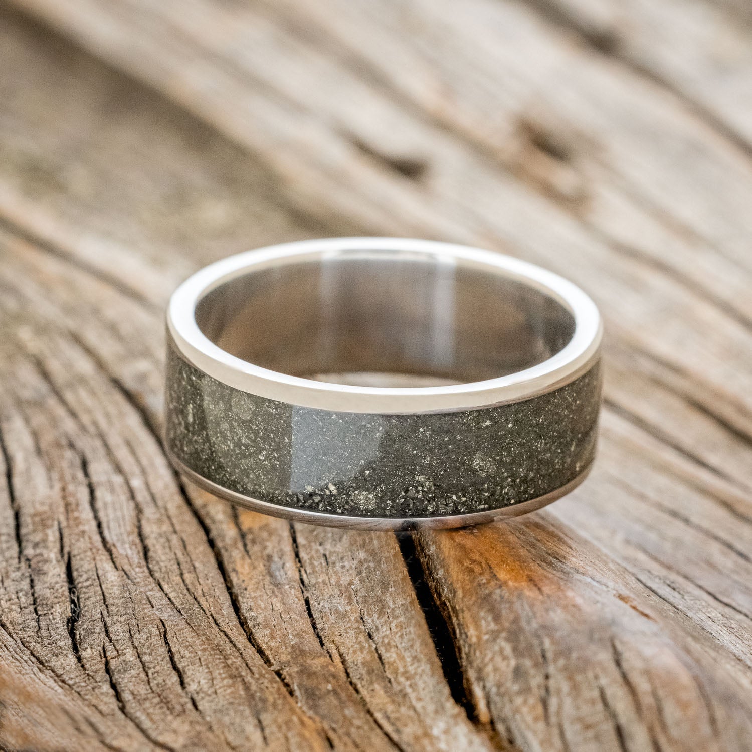 "RAINIER" - PYRITE WEDDING RING-3