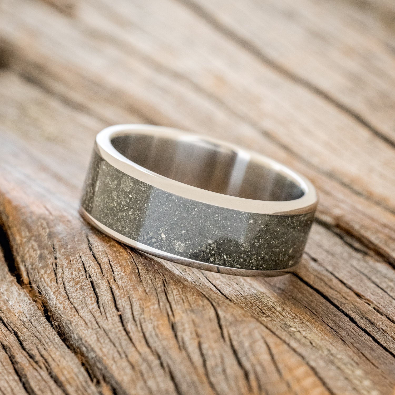 "RAINIER" - PYRITE WEDDING RING-2