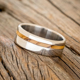 "VERTIGO" - BETHLEHEM OLIVE WOOD WEDDING BAND - READY TO SHIP-2