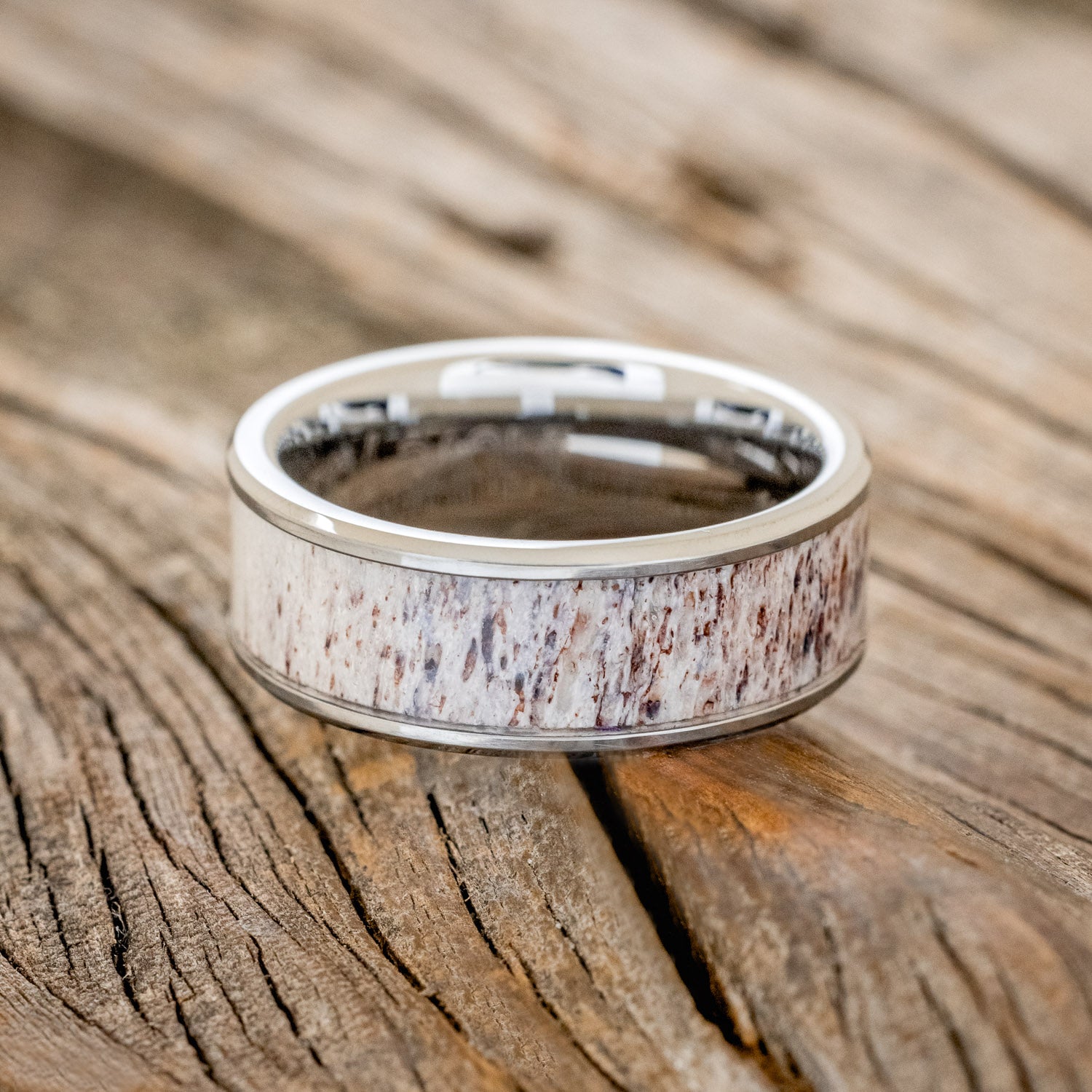 "RAINIER" - ANTLER WEDDING BAND - READY TO SHIP-13
