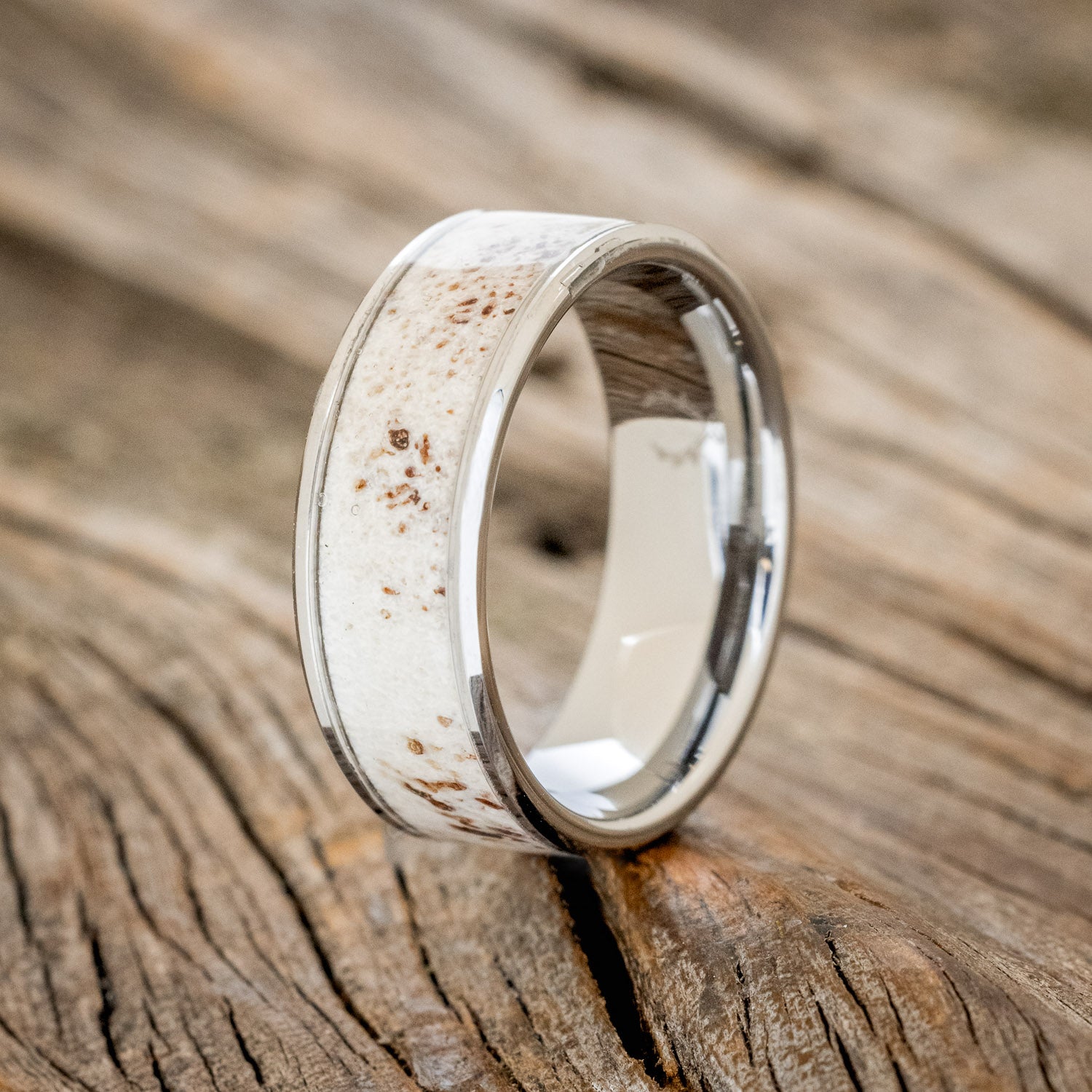 "RAINIER" - ANTLER WEDDING BAND-14