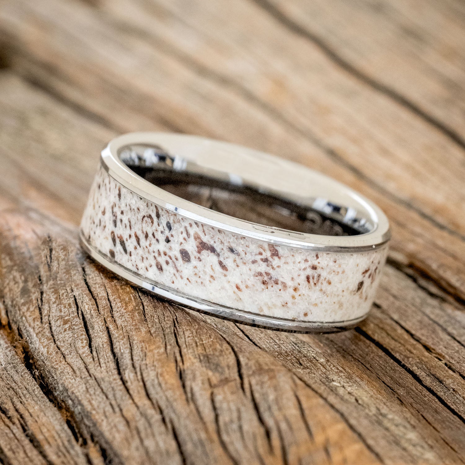 "RAINIER" - ANTLER WEDDING BAND-15