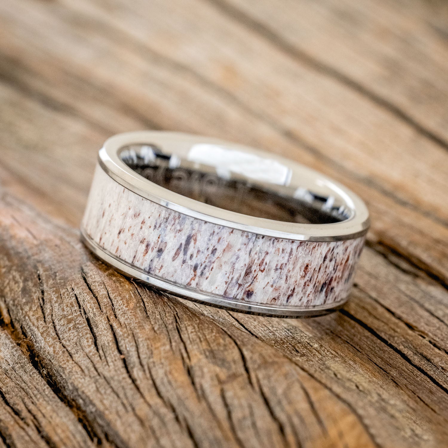 "RAINIER" - ANTLER WEDDING BAND - READY TO SHIP-12