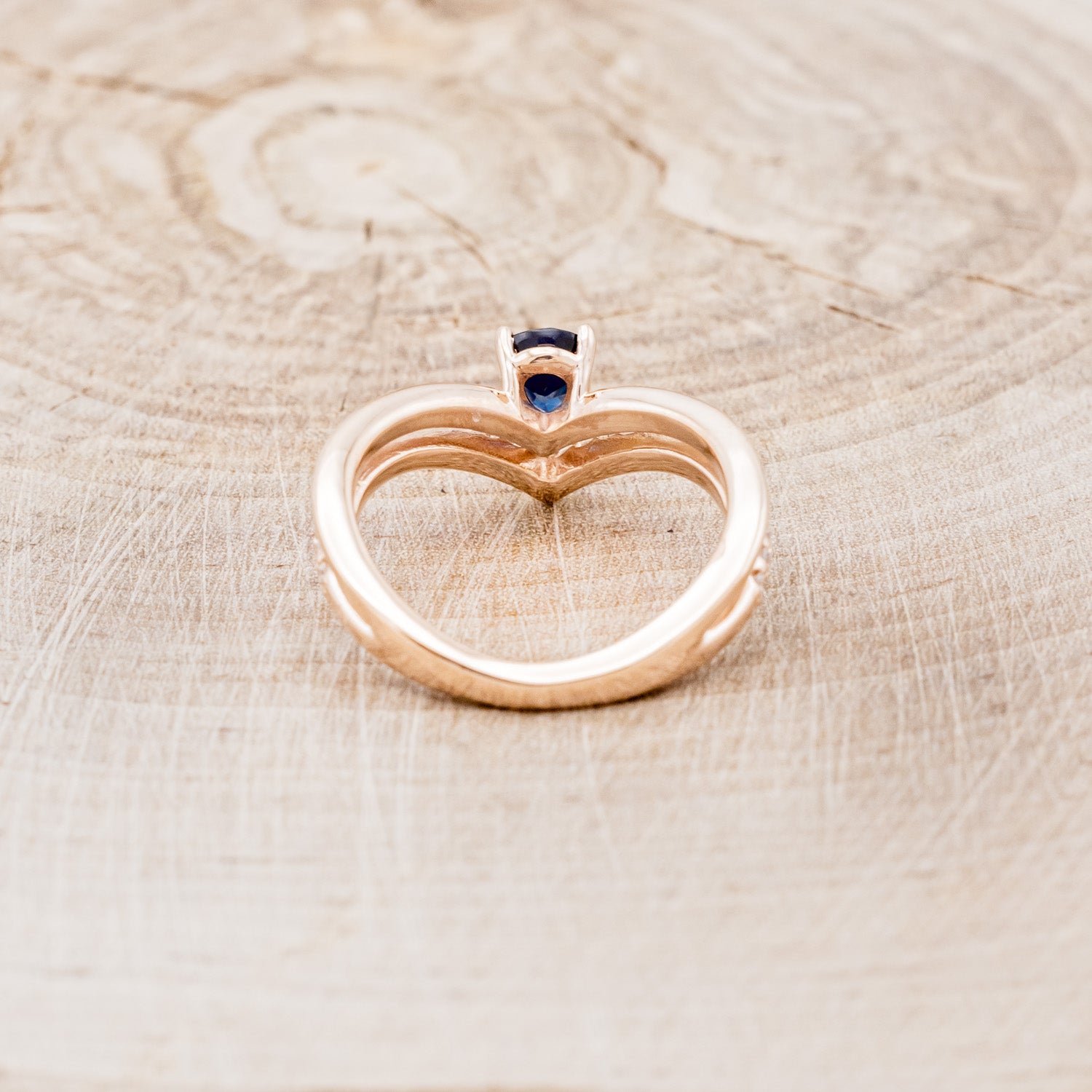 "CICELY" - PEAR-SHAPED BLUE SAPPHIRE ENGAGEMENT RING WITH DIAMOND ACCENTS-5