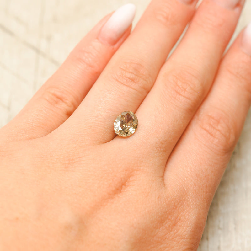 Brilliant cut salt and pepper diamond Clearance